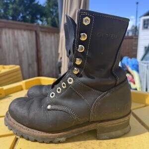 Vintage Georgia G920 Heritage Logger Lace-Up Leather Work Boots Size 6.5